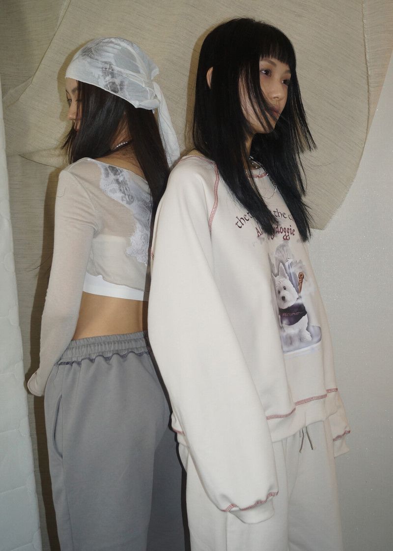 haku oriental sweatshirt [ivory]