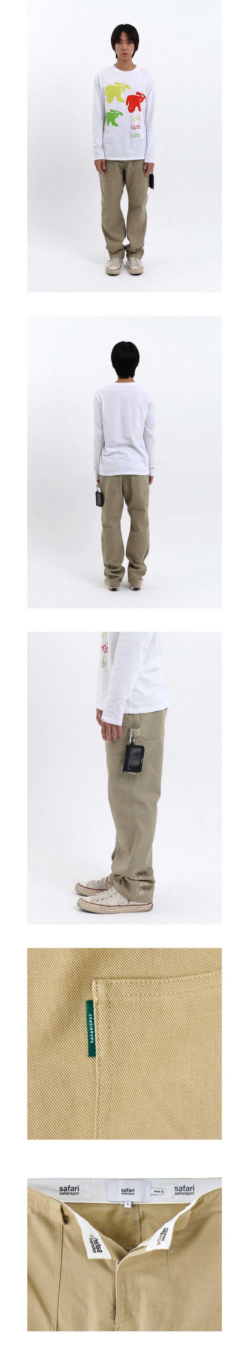 BASIC SAFARI CARPENTER COTTON PANTS (BEIGE)