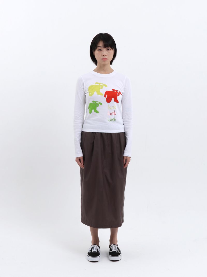 BASIC SAFARI POLY SKIRT (BROWN)