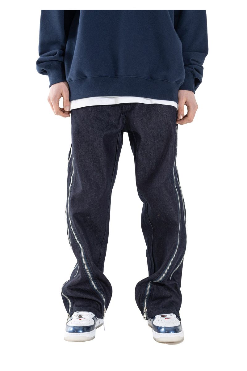 OBLIQUE MS ZIPPER DENIM