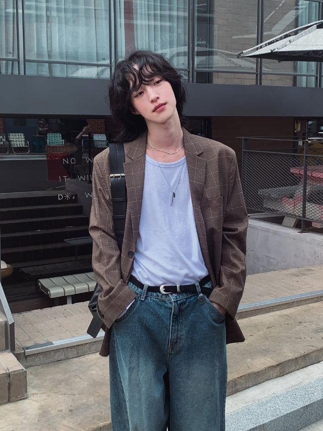 Laurent Over Check Blazer