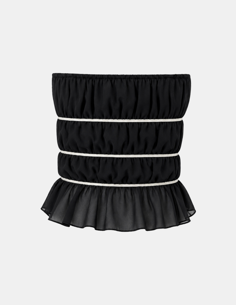 Riva Ribbon Frill Top