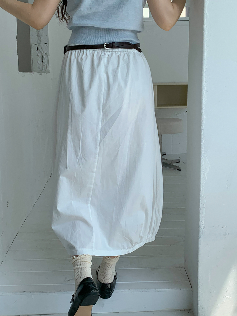 pumpkin balloon pocket long skirt