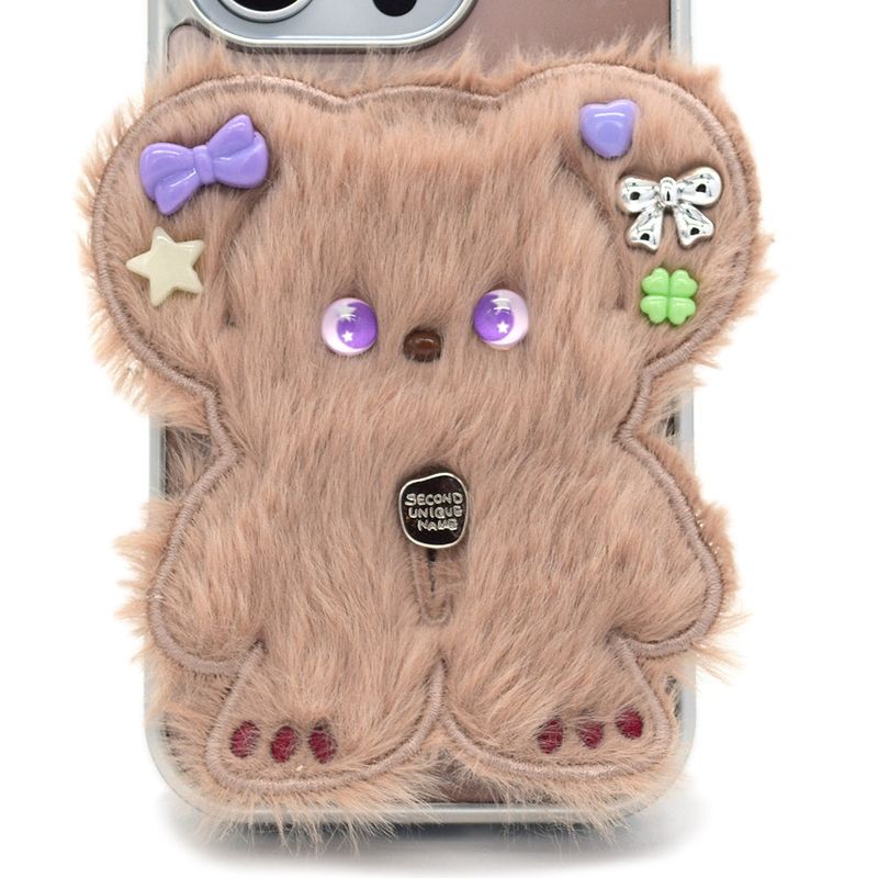 SUN CASE BEADS BEAR COFFEE BEIGE (GLOSSY SILVER)