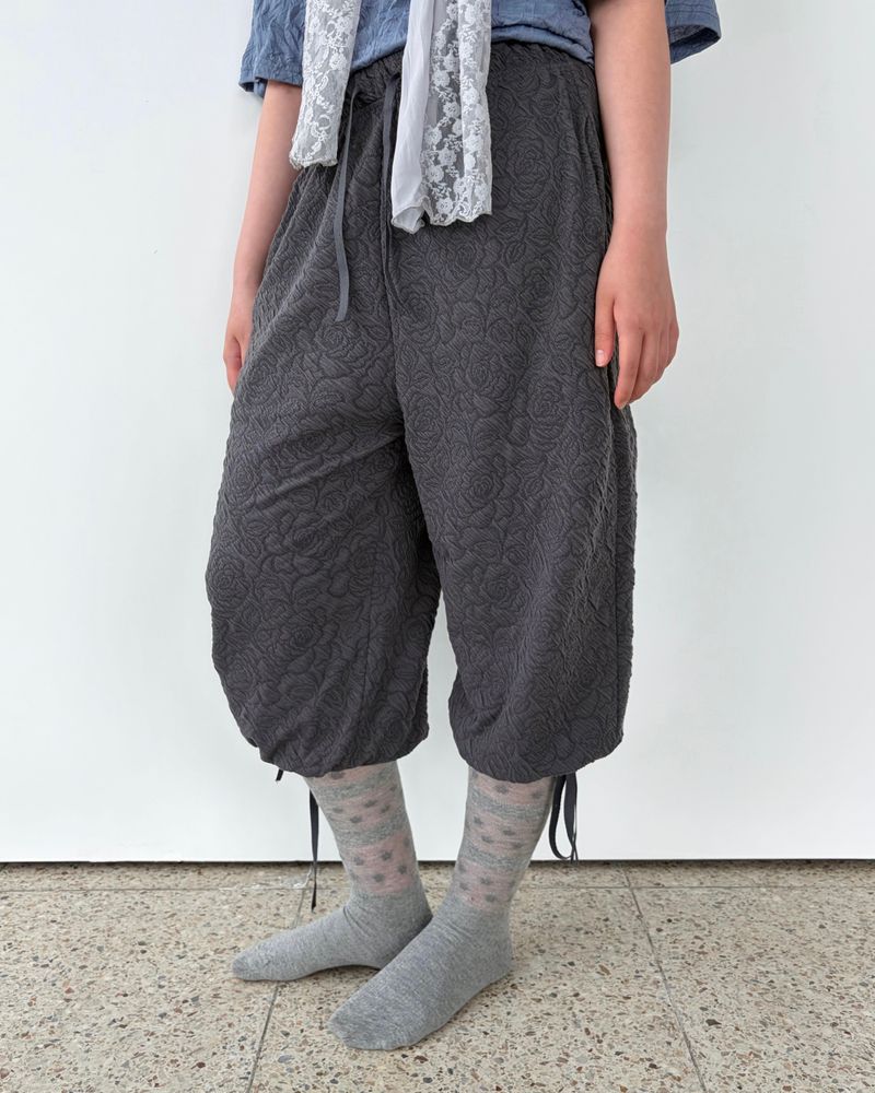 ロゼット エンボ パンツ (2colors)