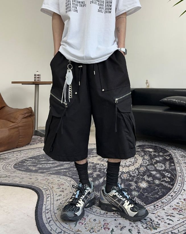Lafes Zipper Cargo Bermuda Pants