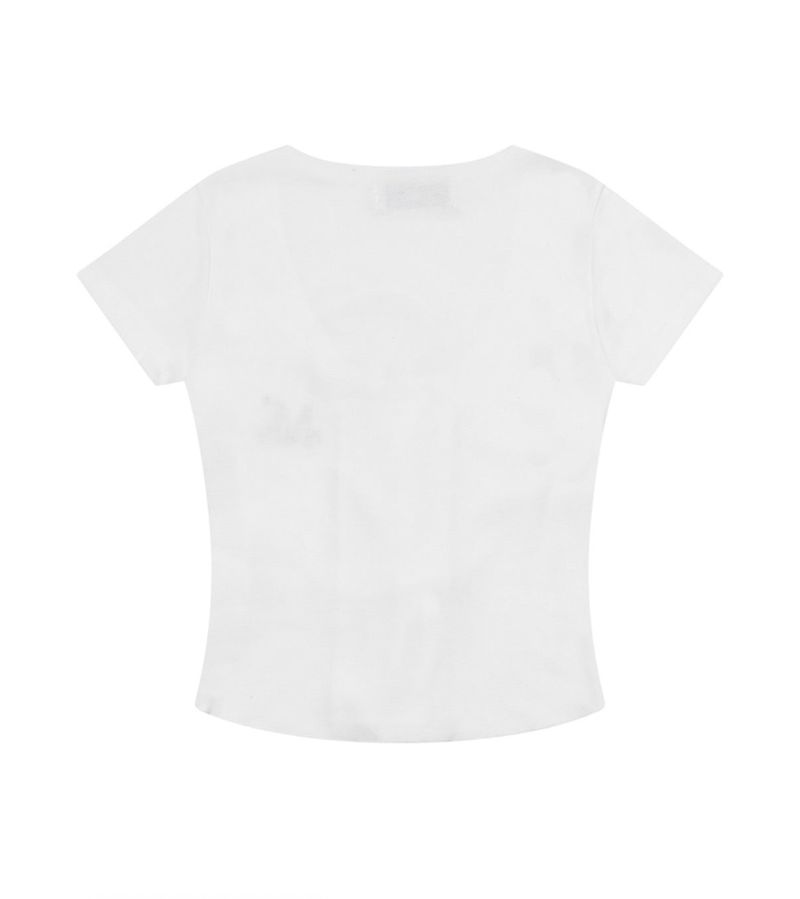 LUKE EYELET LACE-UP CORSET HALF T (2COLOR)