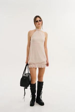 【即日発送】Sheer halter dress