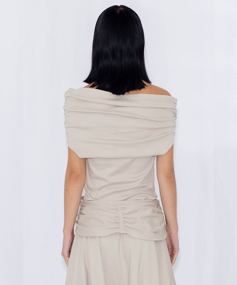 ASYMMETRIC DRAPE TOP