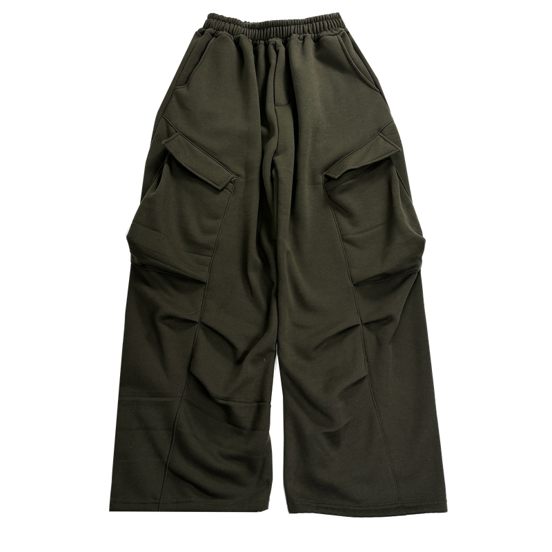 rib fleece sweat pants