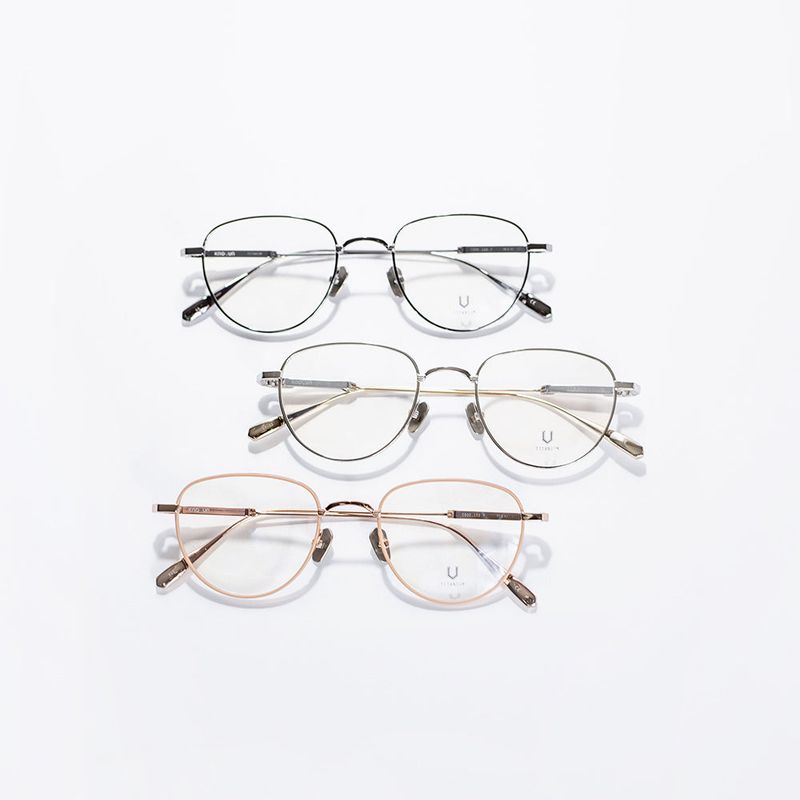 Knouun Round titanium glasses CODE. 102. F Gray