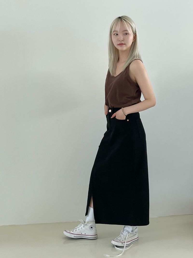 Natural linen sleeveless