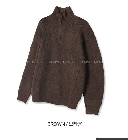  Logane Drake Cash-Like Half Zip-Up Knit