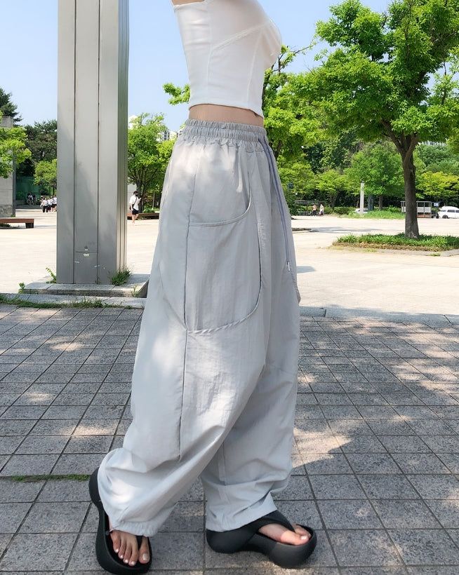 Pie Double Pocket Nylon Pants