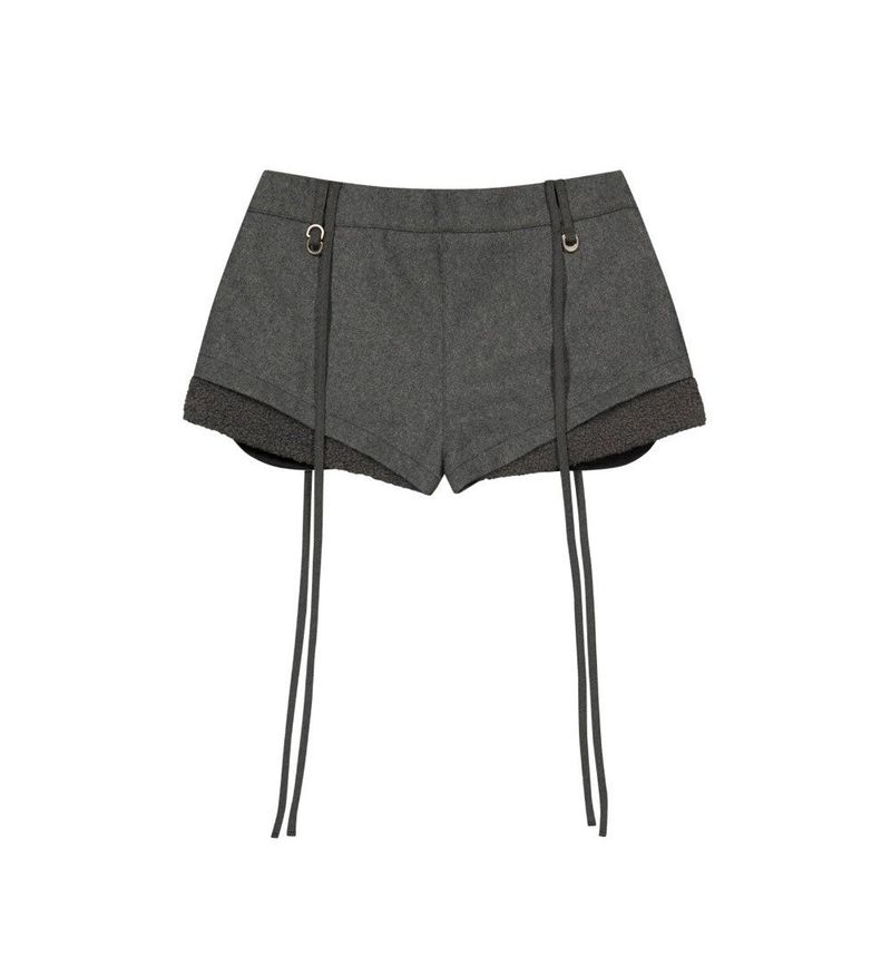 Micro Wool Shorts / Grey