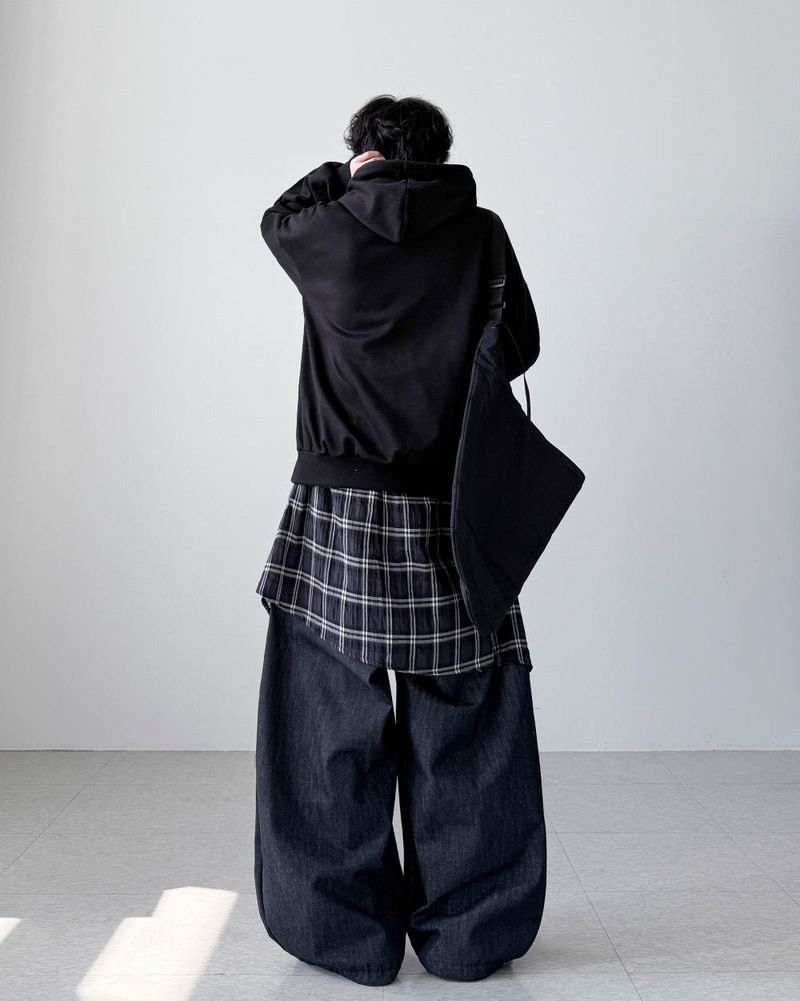 Iglen Check Over Hoodie