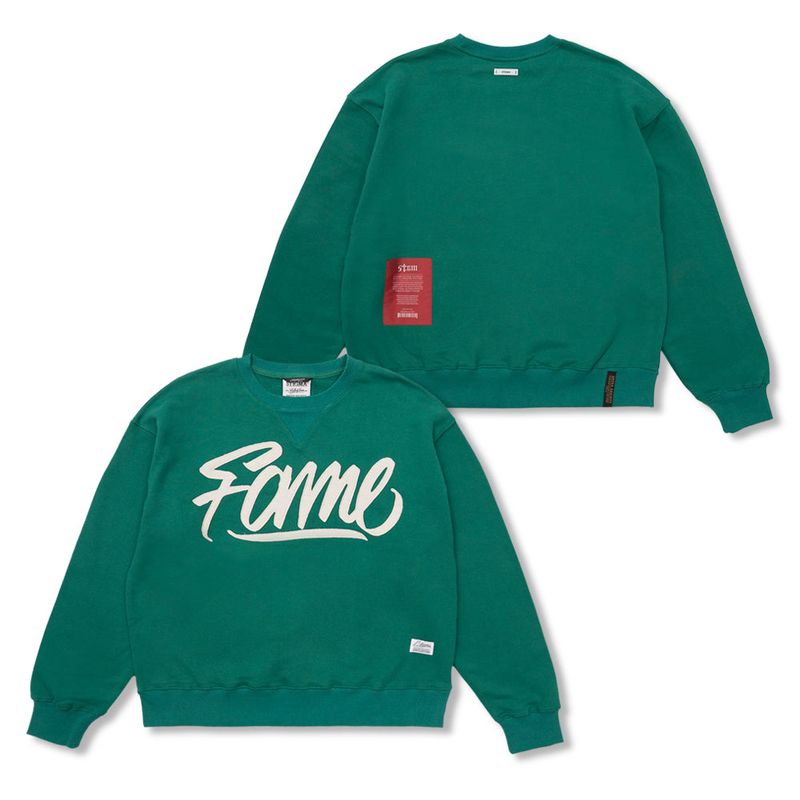 STIGMA（スティグマ）の「Fame Oversized Crewneck Charcoal / Green（Tops）」