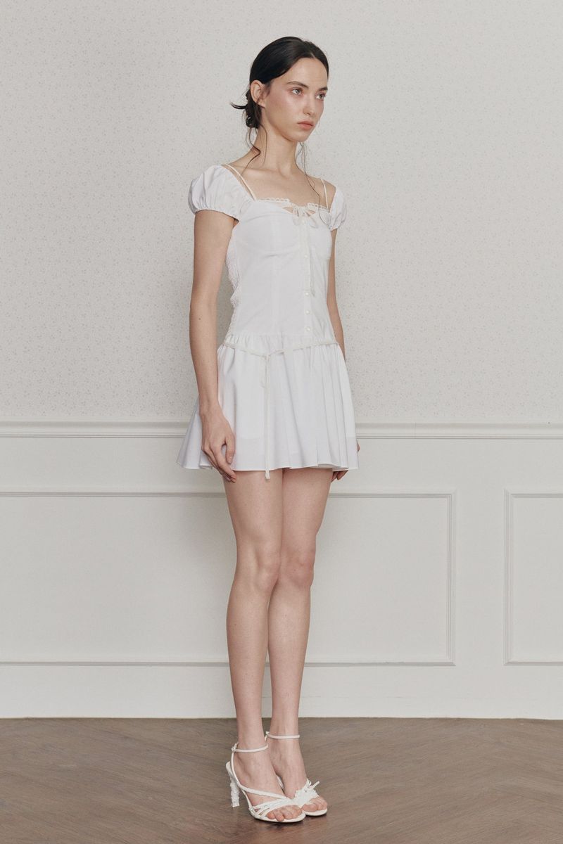 WENDY RIBBON DRESS white