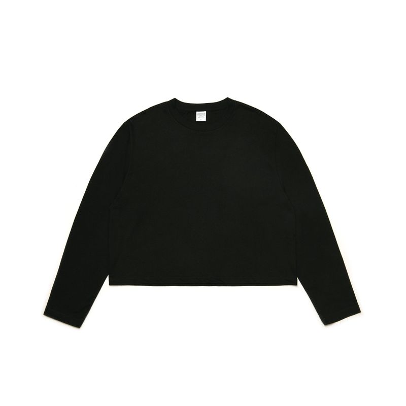 Men's Crop Long Sleeve T-Shirt Black