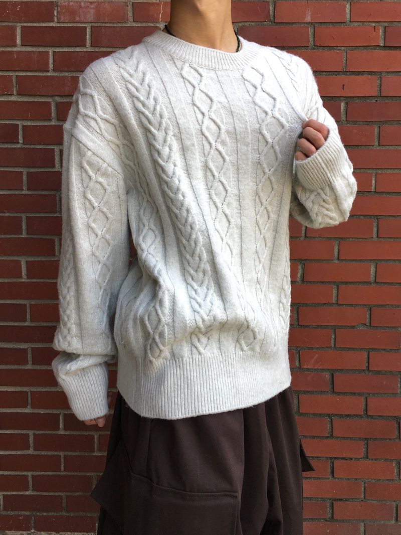 Leeum Fisherman Wool Knit 4C