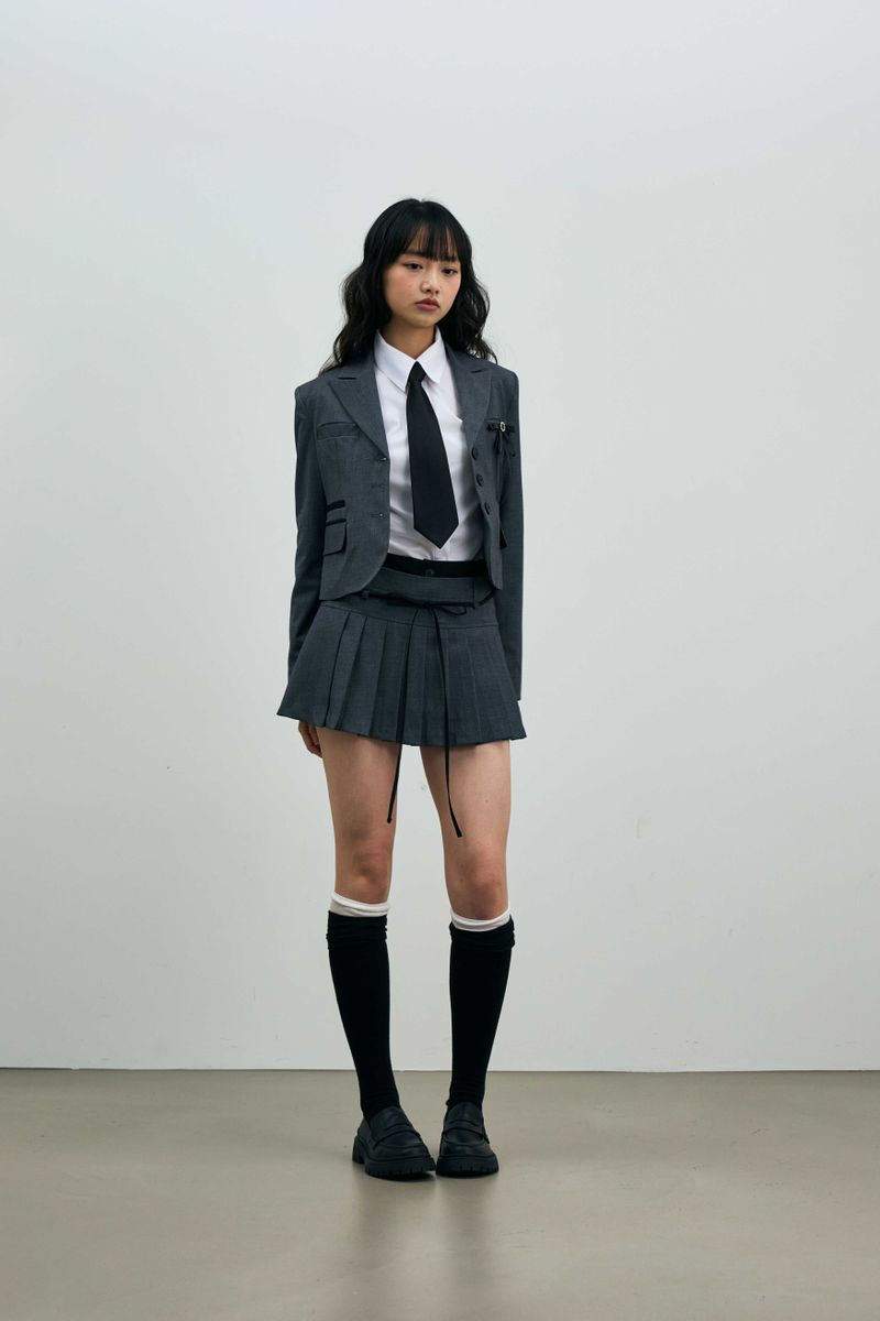 ASTRAL CROP JACKET / CHARCOAL