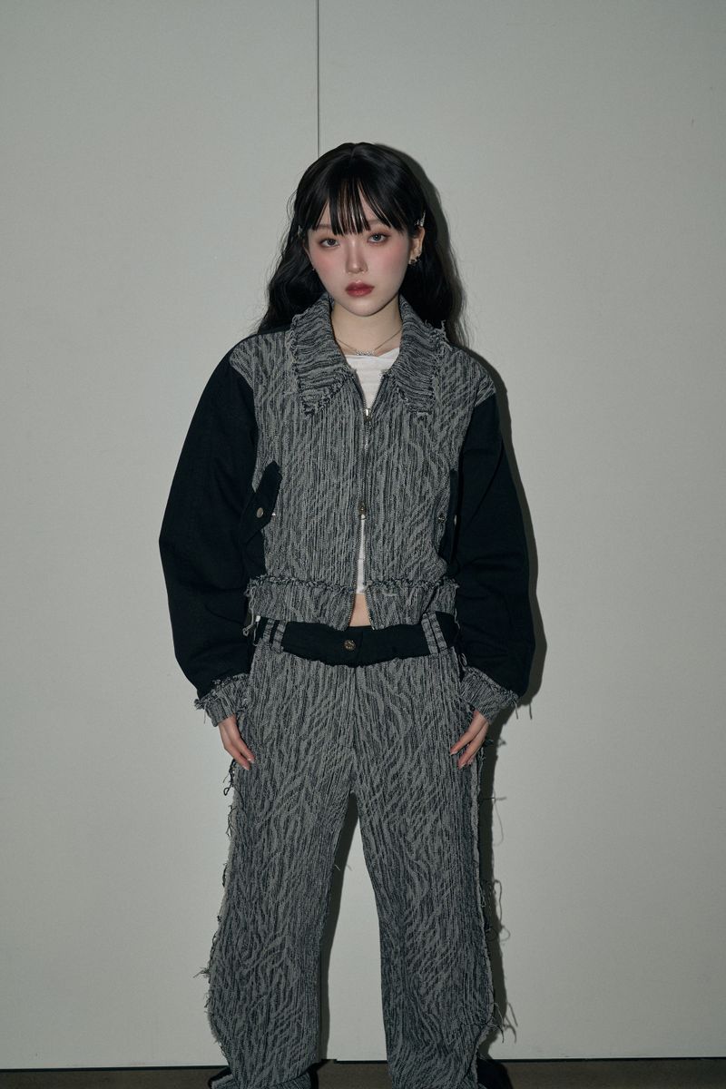 jacquard denim jp - black