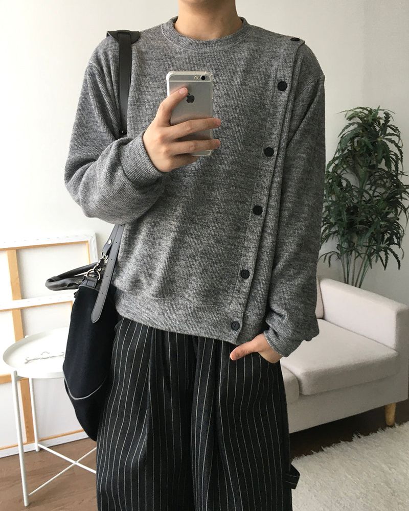 Obi Button Crop Knit