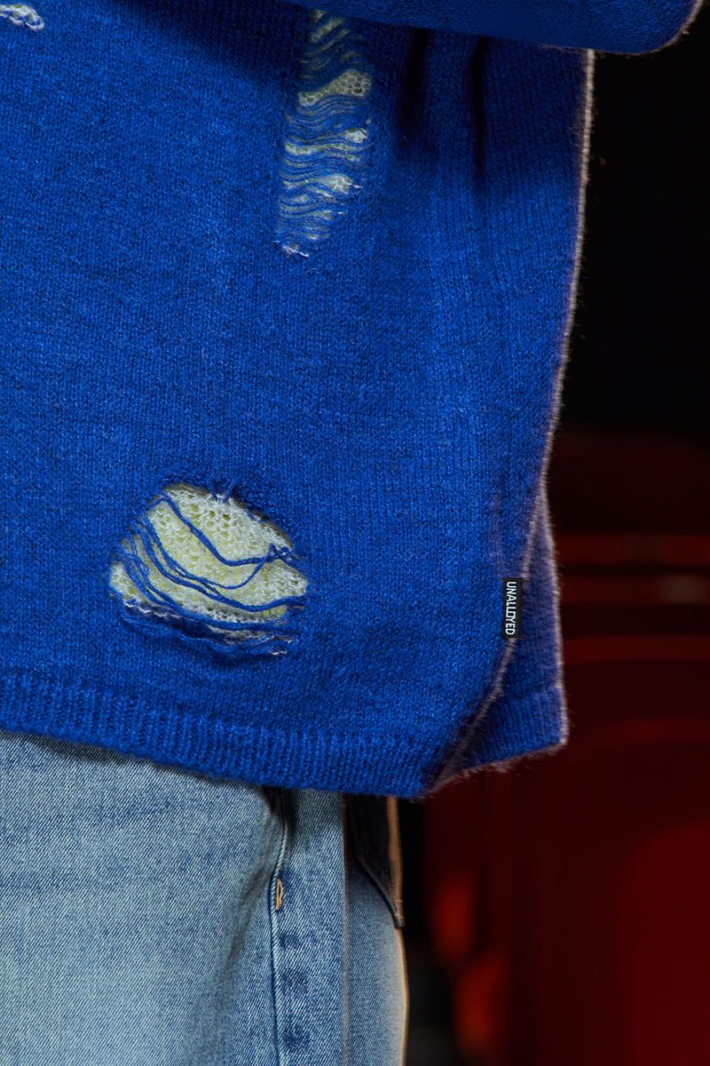 DESTROYED MOHAIR KNIT / BLUE