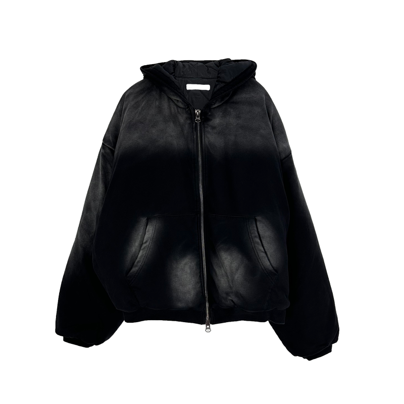 bomber washing hooded jumper