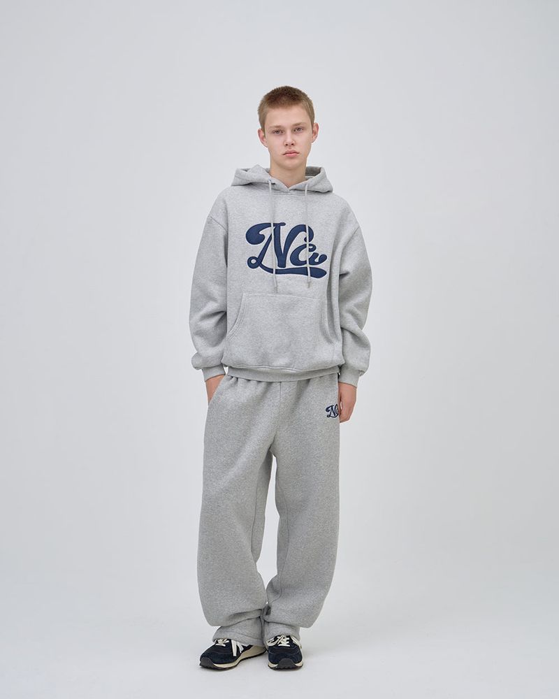 UNDERLINE LOGO SWEAT PANTS - GRAY