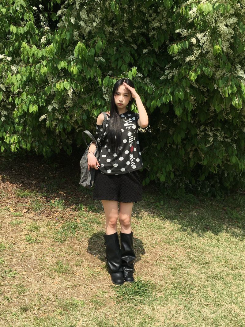 Popo Boucle banding short pants (3c)