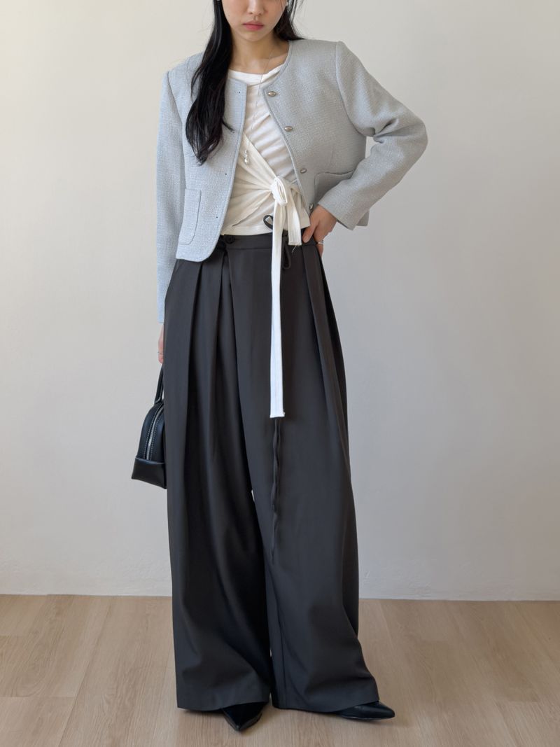 [Long Sleeve Version] Bebe Tweed Short Jacket