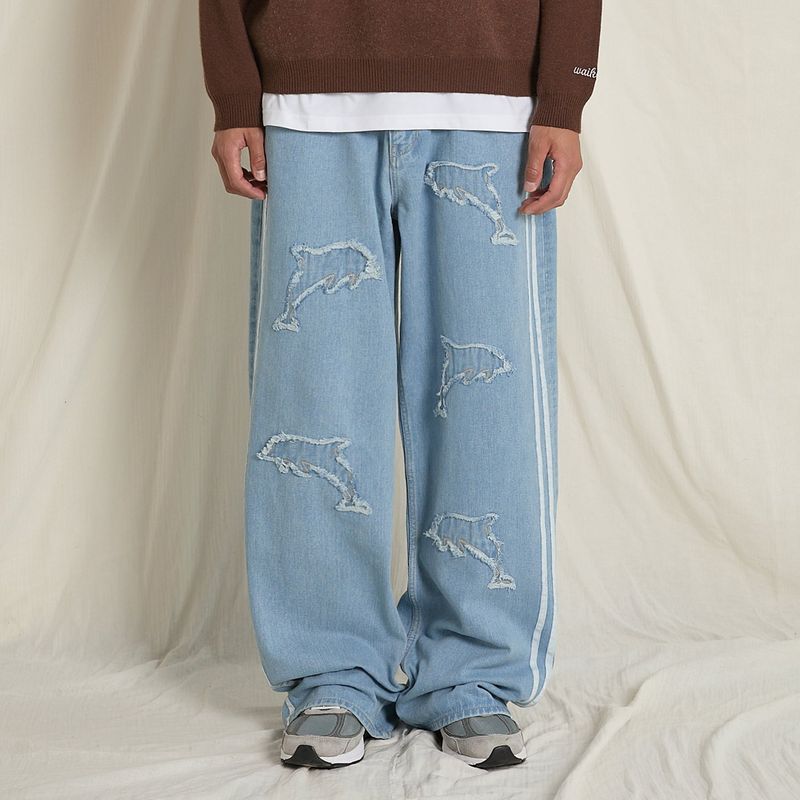 WaiKei（ワイケイ）の「Dolphin Applique Line Denim Pants（Pants）」