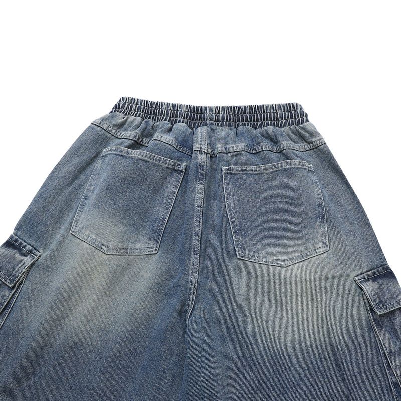 Shadow Denim Cargo Bermuda Shorts (2 Colors)