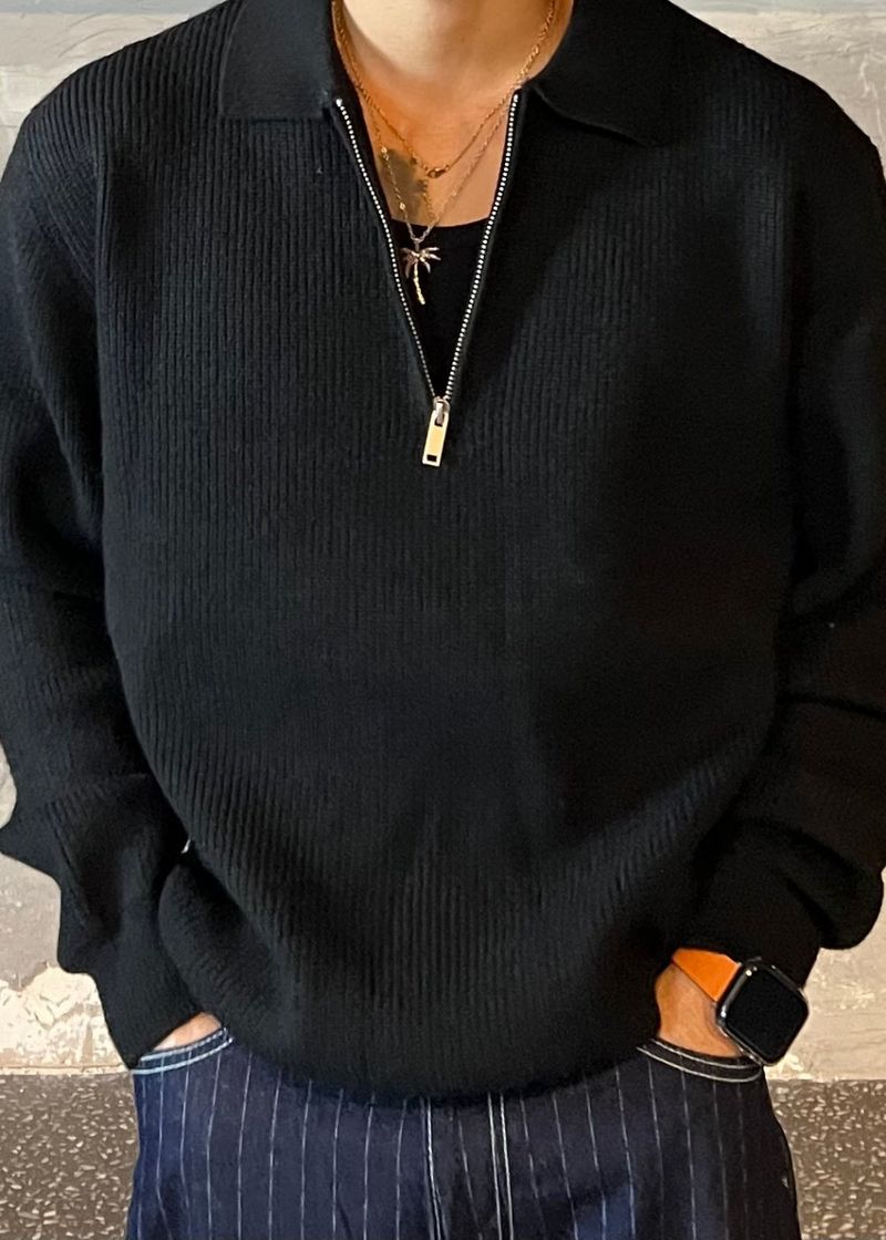 Berghazzi Semi-Zip-up Cara Knit 9COLOR