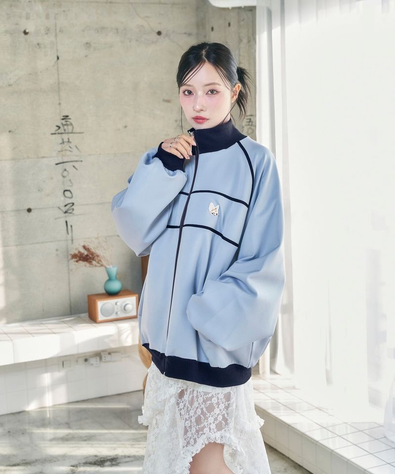ANDGEEBEE（アンジービー）の「UNISEX パイピングトラックジャケット（Jackets/Outerwear）」