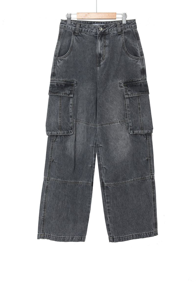 Monster cargo denim pants