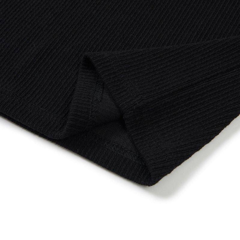 スクエアリボンロングスリーブＴシャツ / Square Ribbon Long Sleeve [BLACK]