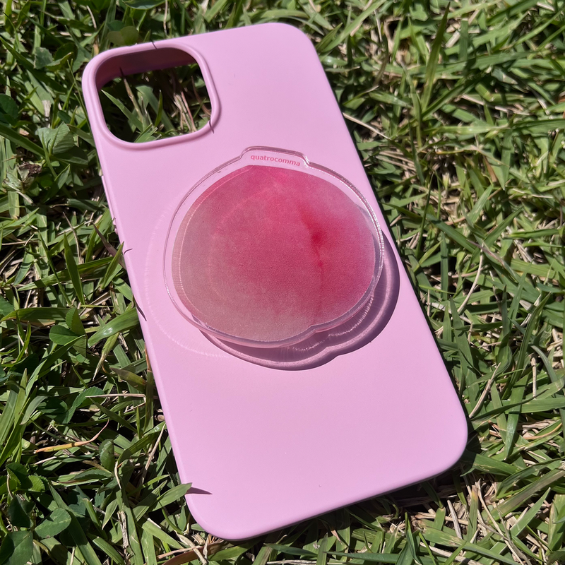 quattrocomma（クアトロコンマ）の「桃果実食品スマートトク（シールタイプ）（スマホグッズ/小物）」