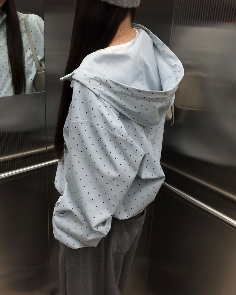 Milly Dot Hooded Windbreaker