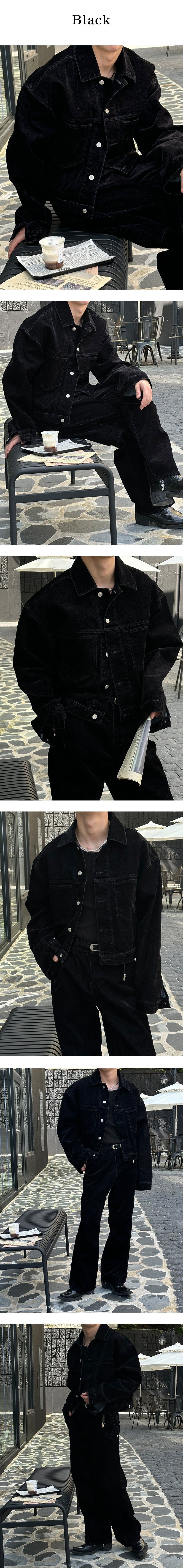 [F/W] ベルベットデニムクロップジャケット(2color)