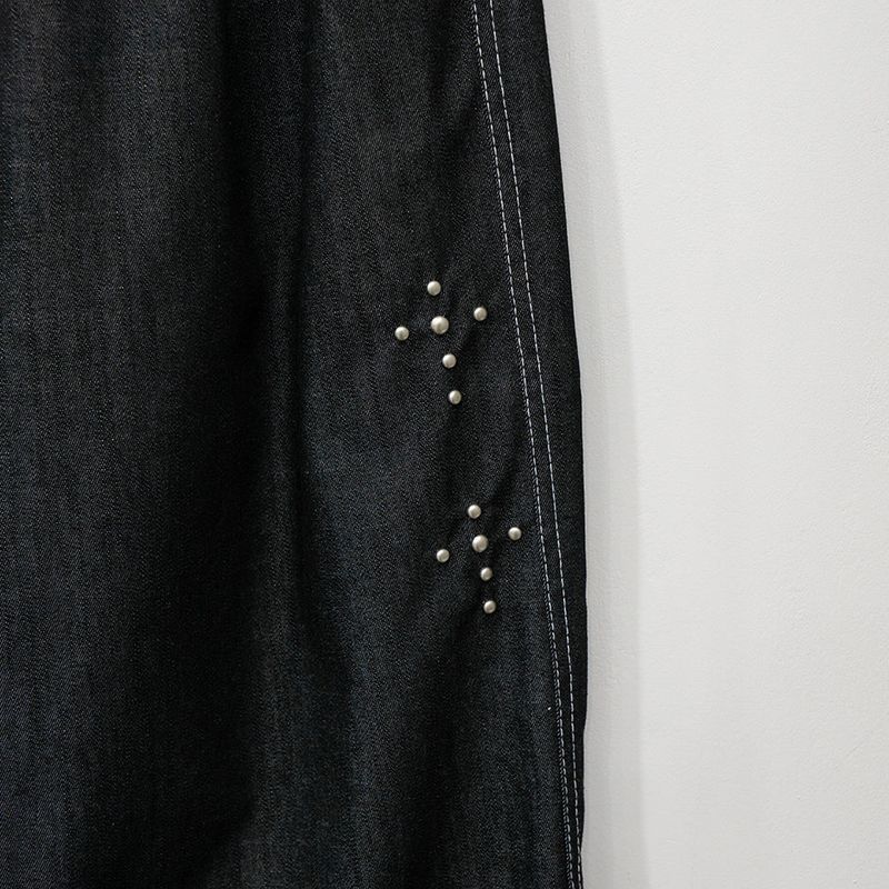 Cross Printing Denim Pants
