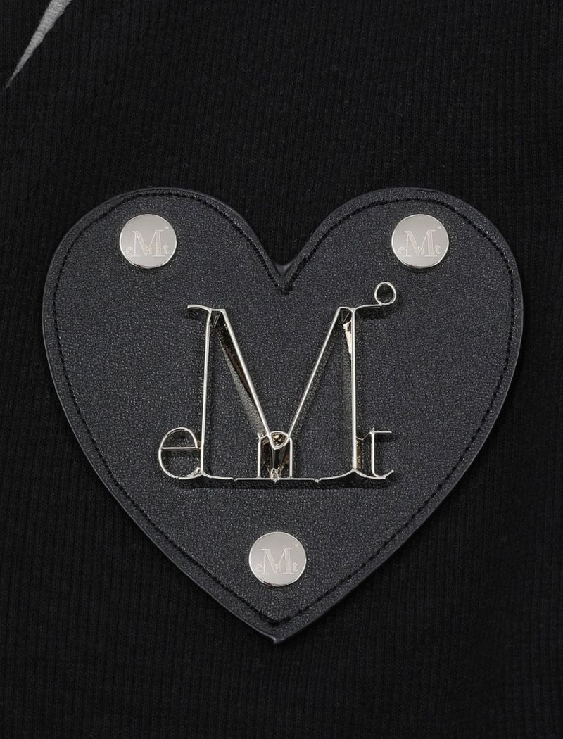 RIEN HEART PATCH LAYERED CARDIGAN