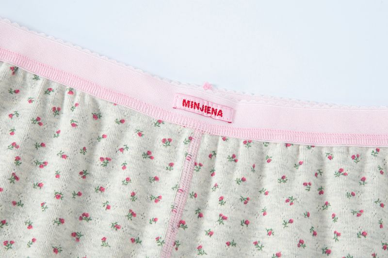 flower pants melange grey