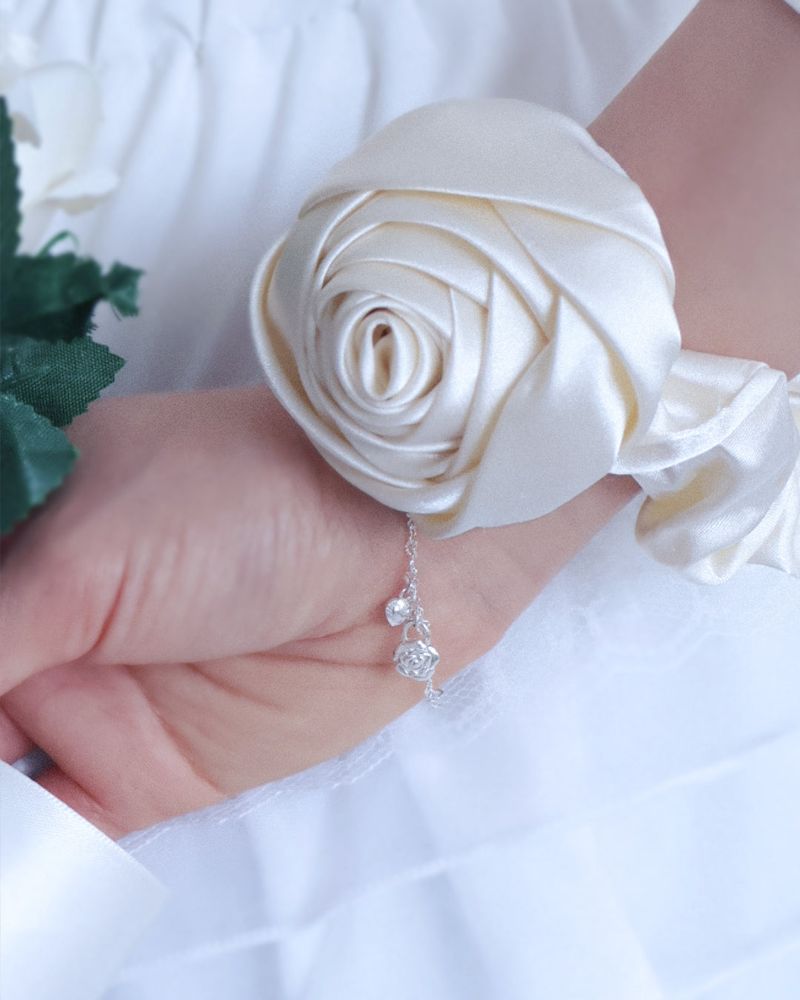 [MADE] lovely rose. rose heart chain bracelet