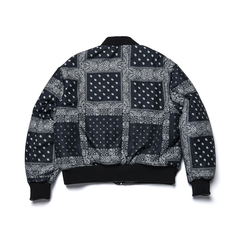 Dominant Paisley Reversible MA-1_Silver