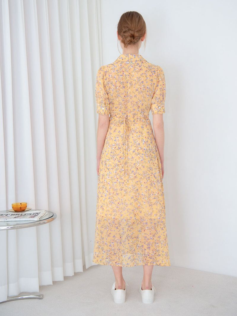 COLLAR DETAIL MAXI ONEPIECE_YELLOW
