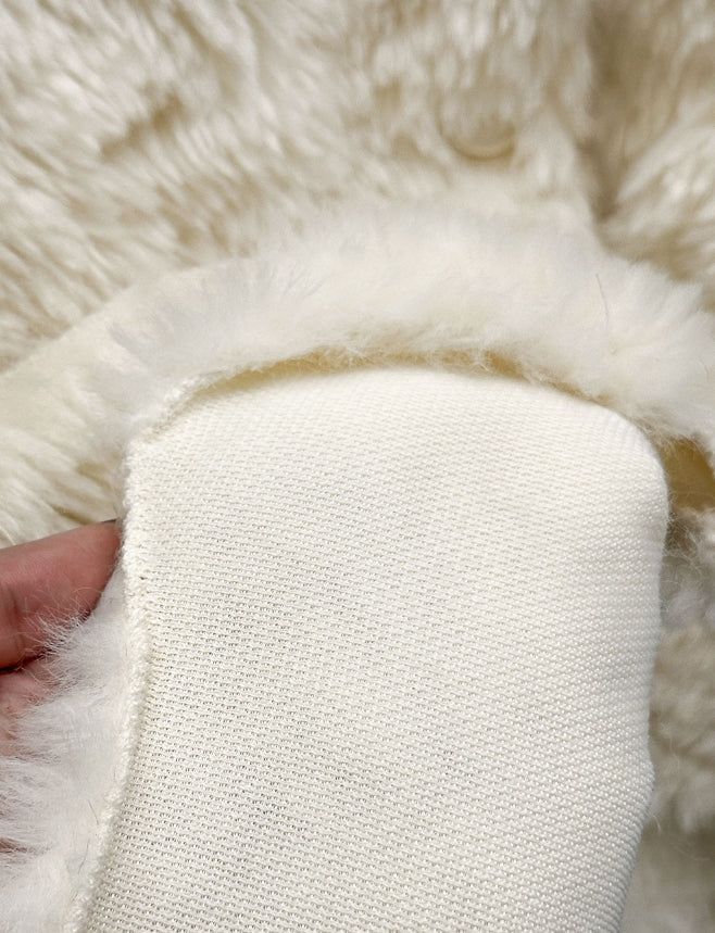Blanket Pocket V-Neck Fur Cardigan