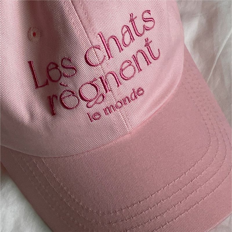 LES CHATS BALL CAP PINK