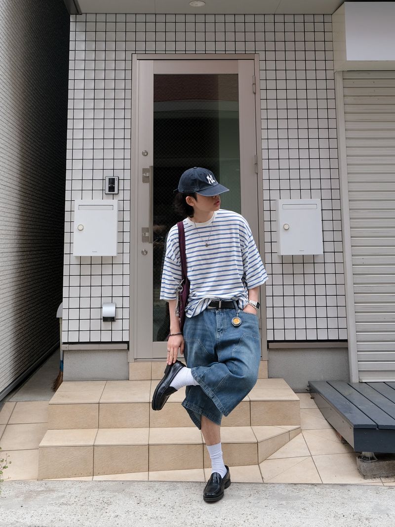 RUU Sand Washing Denim Bermuda Pants